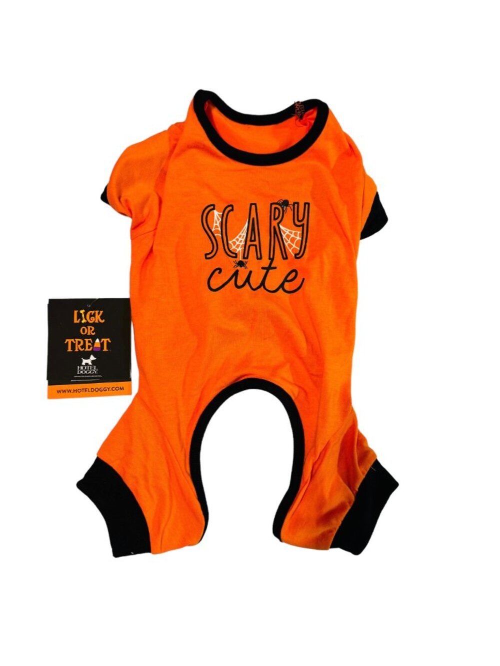 Hotel Doggy (large) Dog cat, Halloween costume Pj, Scary Cute Orange Black